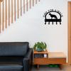 1pc 11in German Shepherd Standing Time For A Walk Key Rack Dog Leash Hanger Wall Hook Bathroom Accessories Hallway Wall Sticker