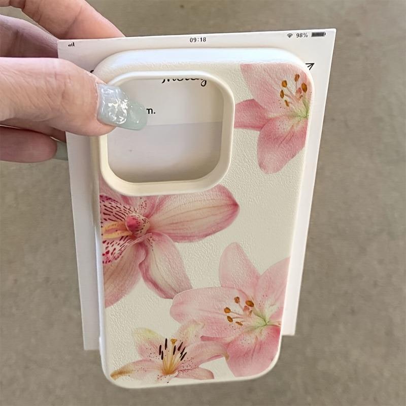 Элегантный розовый цветок лилии Чехол для телефона для iPhone 17 16 15 14 13 12 11 Pro Max Цветочный мягкий силиконовый ударопрочный женский чехол