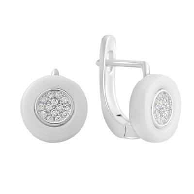 Серебряные серьги с керамикой (2169710)