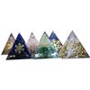 Stunning Orgonite Pyramid Featuring Vibrant Natural Crystal Macadam For Reiki Healing