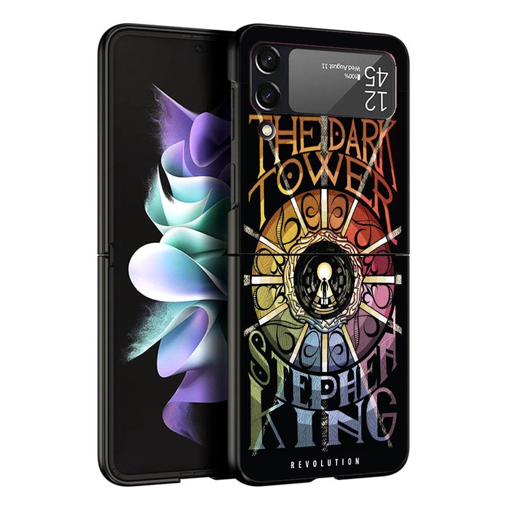 Stephen King The Dark Tower Black Phone Case For Samsung ZFlip7 ZFlip6 ZFlip5 ZFlip4 ZFlip3 5G Hard Protective Galaxy Z Flip 3 4