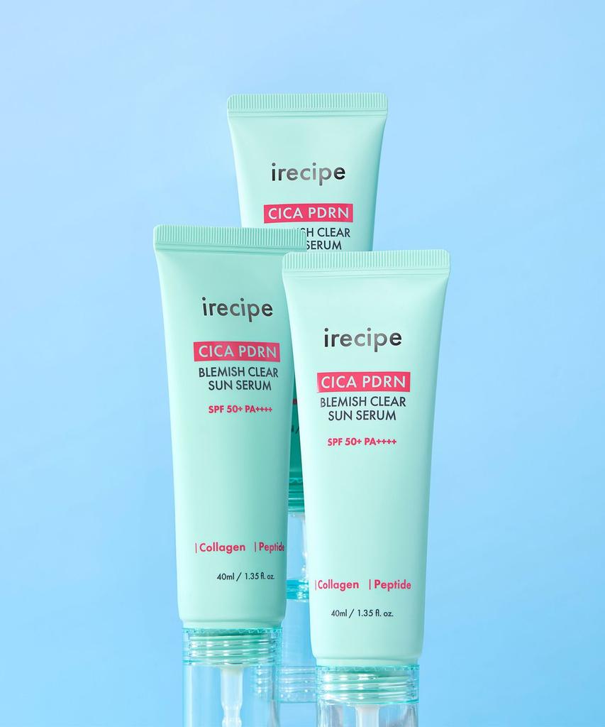 [Irecipe] Cica PDRN Trace Clear Успокаивающая солнцезащитная сыворотка 40 мл