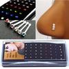 40x Crystal Rhinestone Stainless Steel Nose Ring Bone Stud Body Piercing Jewelry