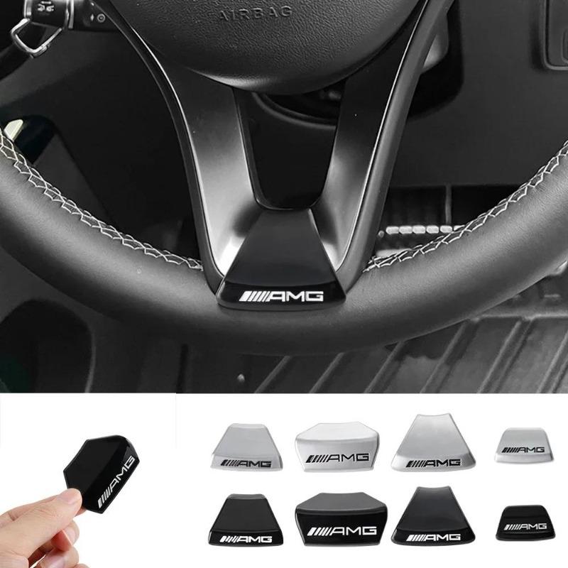 Наклейка на руль с логотипом ABS AMG для автомобилей Mercedes Benz AMG W203 W204 W205 W176 W211 W212 W213 GLA GLC. Автомобильные аксессуары.