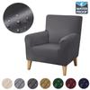 Waterproof Single Sofa Cover Solid Color Slipcover For Living Room Seating Cover Protection Small Size Armchair Cover