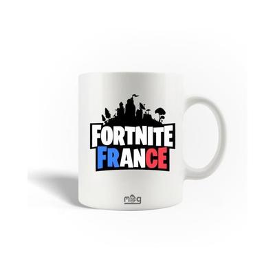 Кружка керамическая - Fortnite - Логотип Франции - 30 cl - Можно мыть в посудомоечной машине - Белый