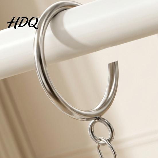 Anti Rust Metal Curtain Hardware 10Pcs C Shaped Rings Heavy Duty Bypass Rings for 1.25 Inch Rods Passing Drapery with Eyelets French Return