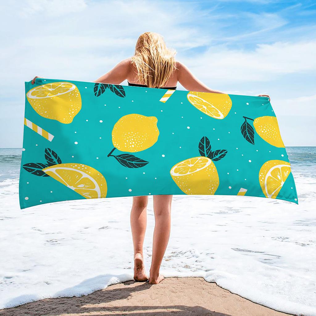 Microfiber Beach Towels Sand Quick Dry Printed Beach Towel Lightweight Camp Pool Blanket