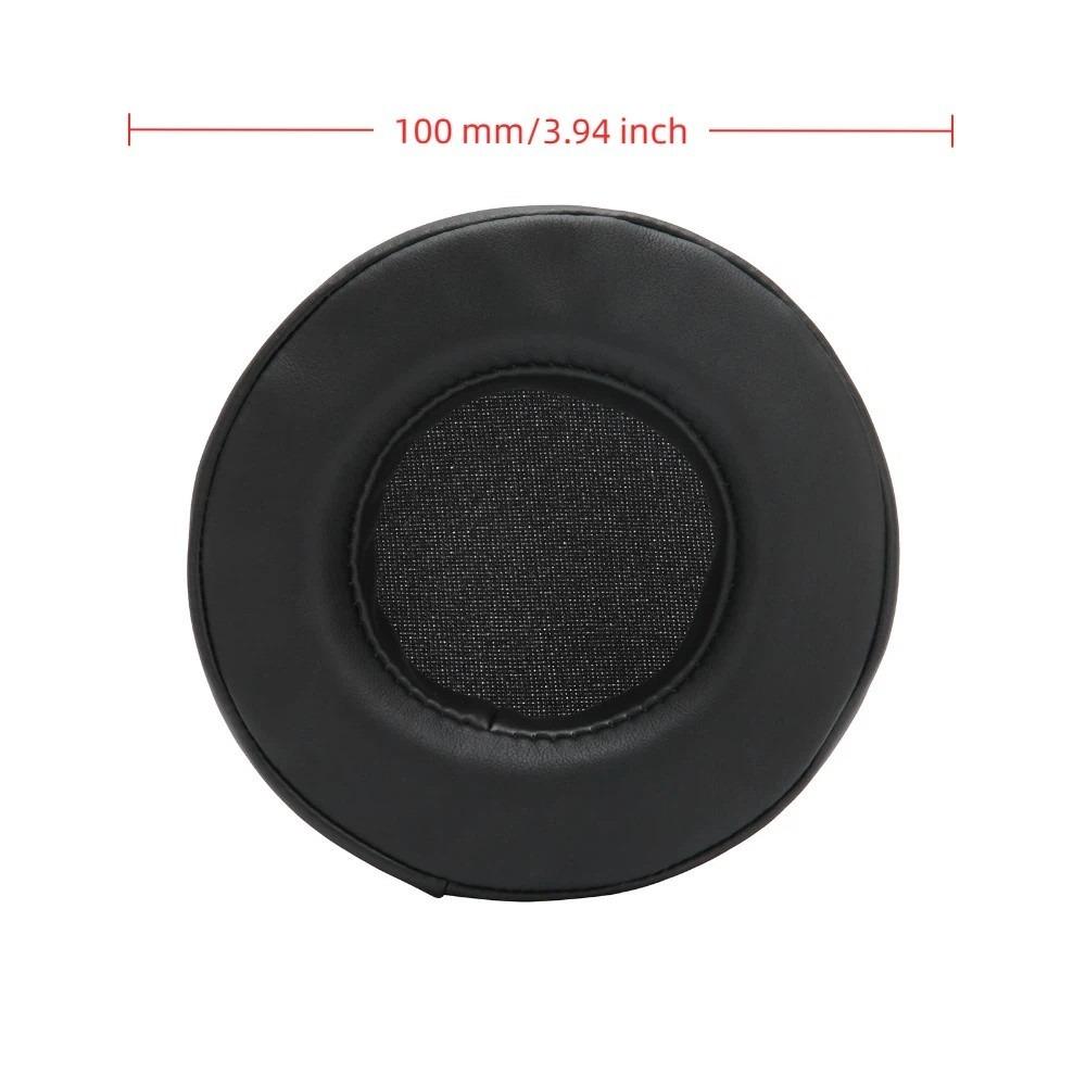2PCS Black Noise Isolation Ear Cushions Leather Ear Covers Replacement Ear Pads Audio Accessories