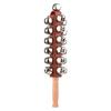 Wood & Stainless Steel Hand Percussion Instrument Red Wooden Shaker Stick  For Party