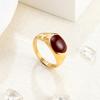 New Year's Irregular Egg-shaped Oil Drip Ring Stainless Steel Electroplating Stacked Ring Women's Small and Simple Gift