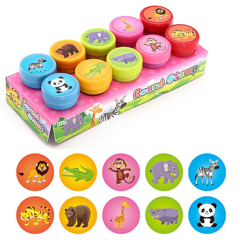 10 шт., самочернила, резиновые штампы, сделай сам, скрапбук, детские штампы, мультяшные резиновые штампы, товары для мероприятий, подарок на день рождения, игрушки, подарок для мальчиков и девочек