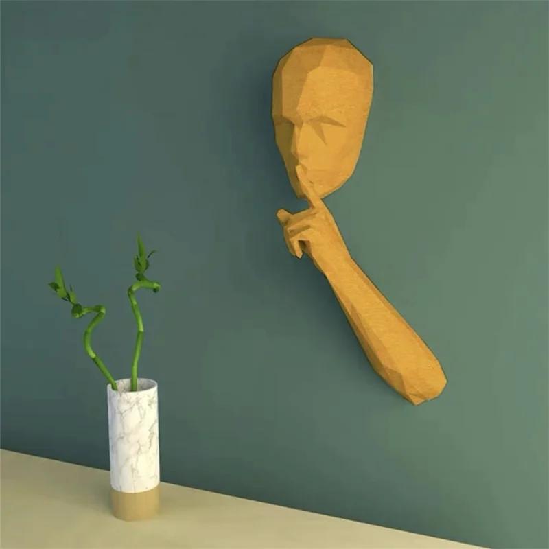 3D Бумажная модель Молчаливого Человека, Простая Домашняя Подвесная Декорация, Инструмент для Рукоделия Своими Руками, Библиотека, Декор Стены Кафе, Поделка