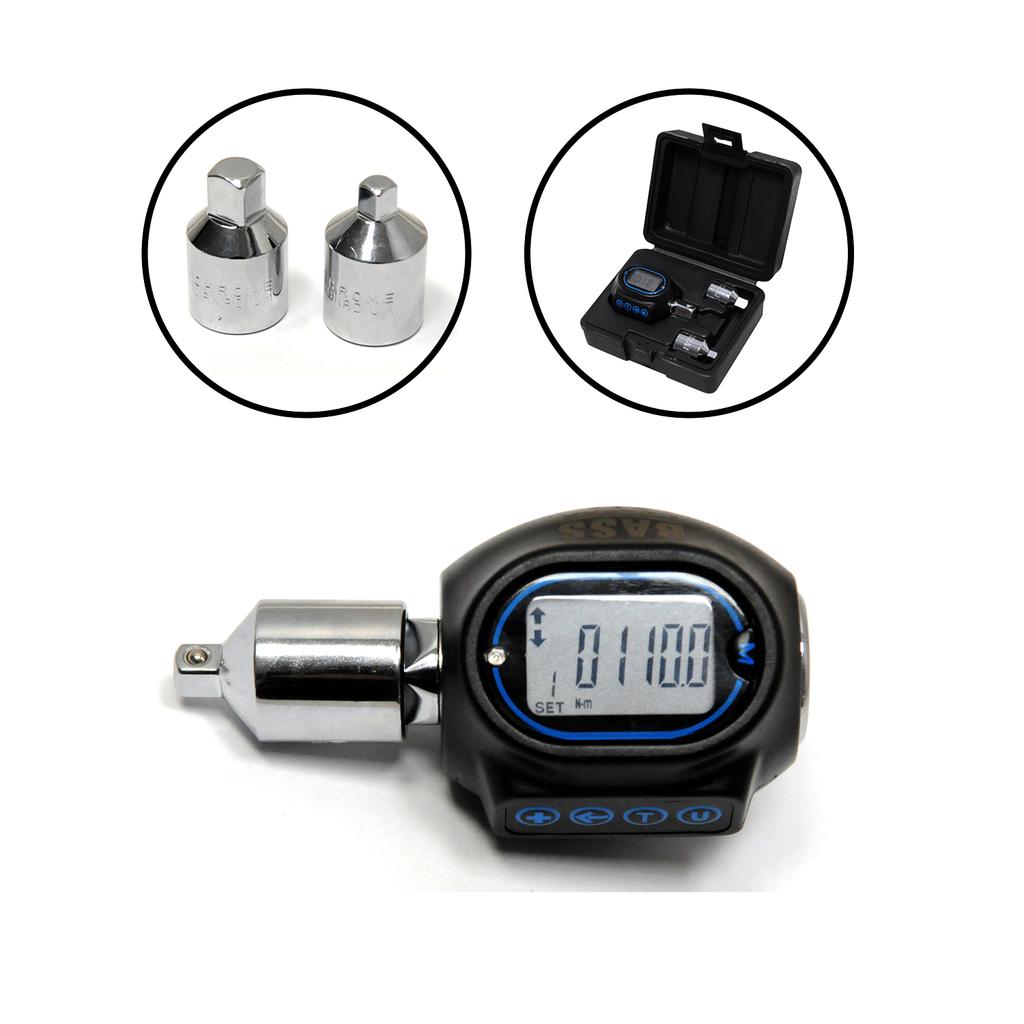 Torque socket 1/2", 3/8", 1/4", 0 - 200 Nm, LCD display