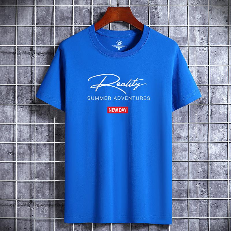 QICED Хлопковая футболка с коротким рукавом, мужская модная свободная рубашка с половиной рукава, сострадательная рубашка с принтом