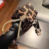 Fashion French Style Leopard Print Silk Crystal Straight Strap Women's Sandals Hot Selling 2025 New Summer Butterfly High Heels Slippers