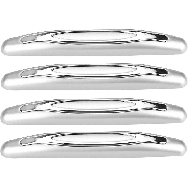 Car Metal Bumper Grey,5M Door Car Metal Door Bumpers for Guard Protector Accessories Exterior Doors Anti Scratch Protectors,4pcs Car Door Guards Trim