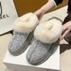 Fashion Winter Faux Fur Winter Ankle Boots Glitter Women Non Slip Plush Snow Boots Woman Thick Bottom Warm Shoes Platform Botas Mujer