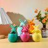Большая милая силиконовая форма кролика с яйцом DIY Складное ухо Кролик Форма для свечи Пасха Ароматерапия Крем Шоколадный Торт Декор Инструмент для выпечки