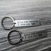 Double Sided Mirror Polishing Drive Safe Keychain Letter Keychain  Anniversary