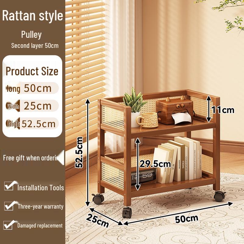Многоярусная мобильная стойка для хранения: Напольная, многофункциональная тележка для гостиной и предметов домашнего обихода.