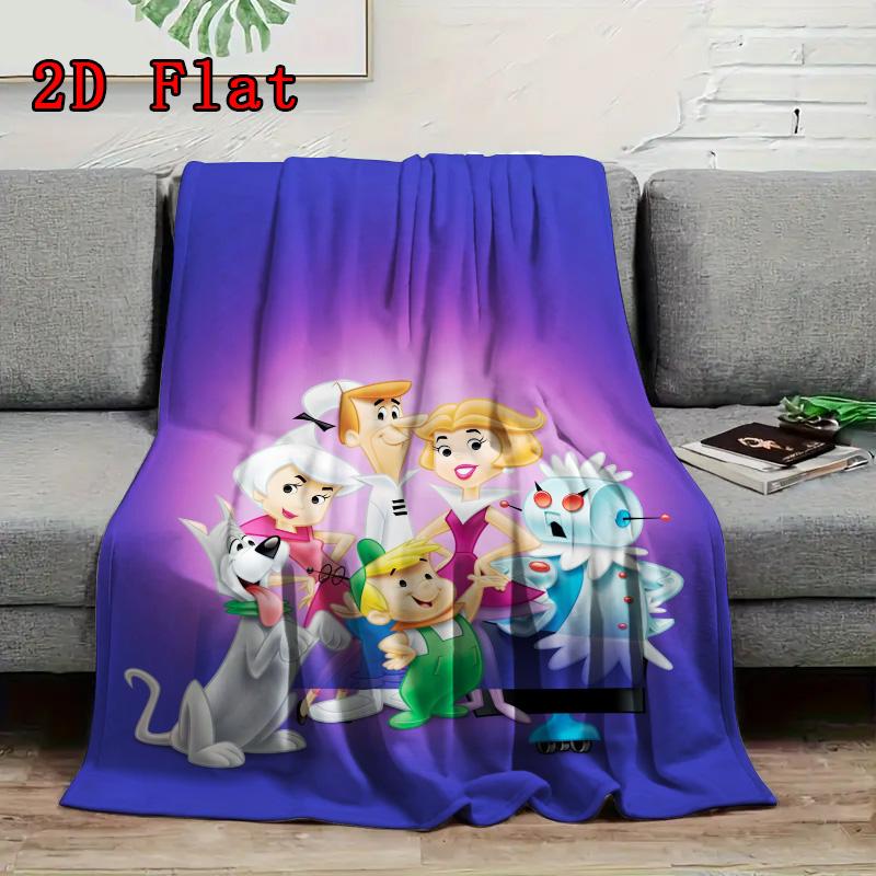Cartoon Jason Family 2D Flat Pattern Flannel Blanket High quality All Seasons Warmth and Comfort Perfect for Christmas Gifts.