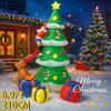 6.9FT LED Light Christmas Inflatable Yard Decorations Santa Claus Climbe Tree Dog Box Toy Xmas Supplies Ornaments Gifts Holiday