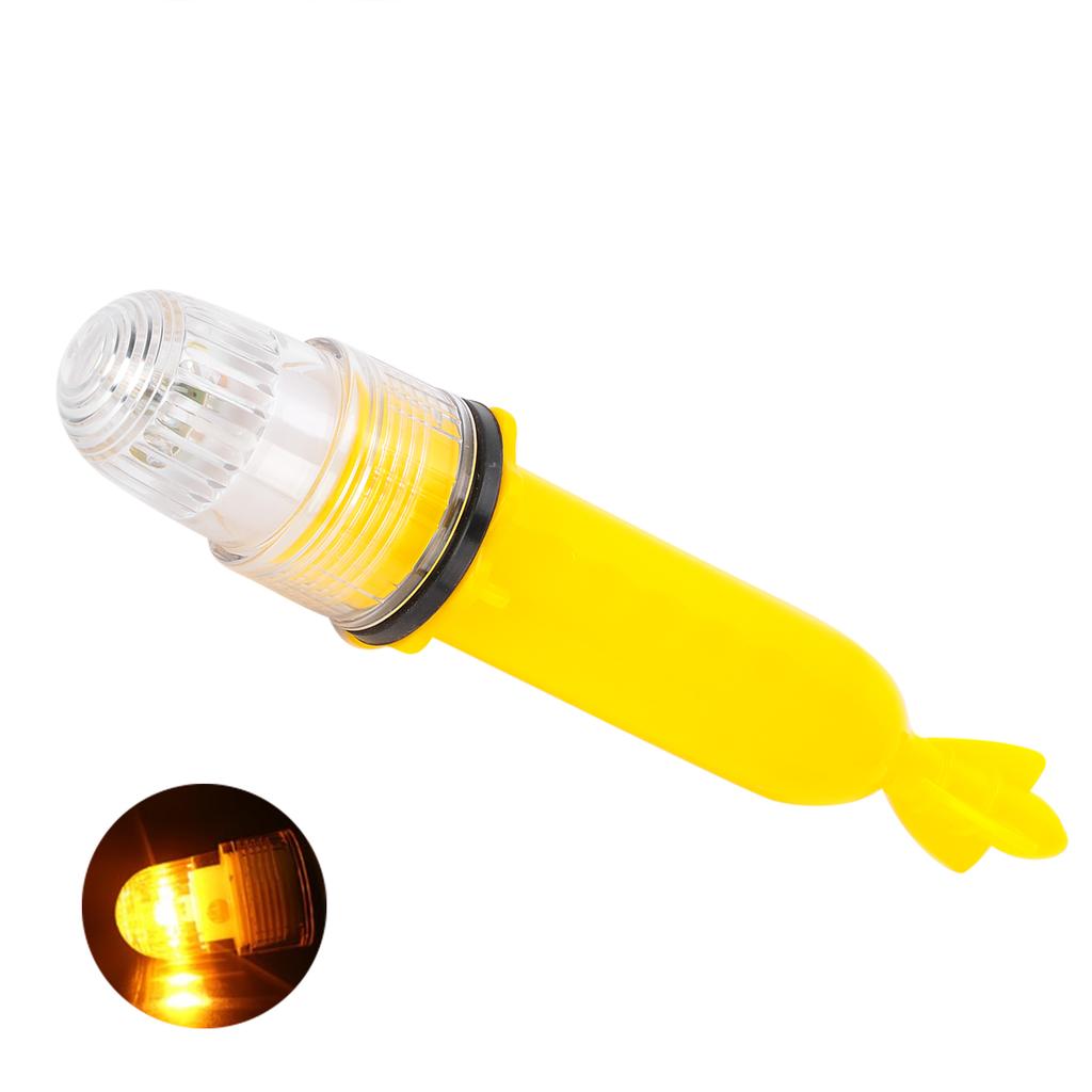Светодиодный проблесковый маяк Интеллектуальное управление светом Водонепроницаемый IP65 для морского судна Ночная рыбалкаЖелтый