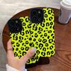 Leopard Print Green Phone Case For Iphone 13 Pro Max 14 Plus 11 12 Shockproof Bumper Back Cover For Iphone Xr Xs X 7 8 Plus 6s 6