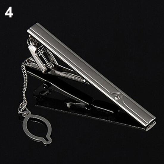 Gentleman Wedding Business Silver Metal Simple Suit Necktie Tie Clip Bar Pin
