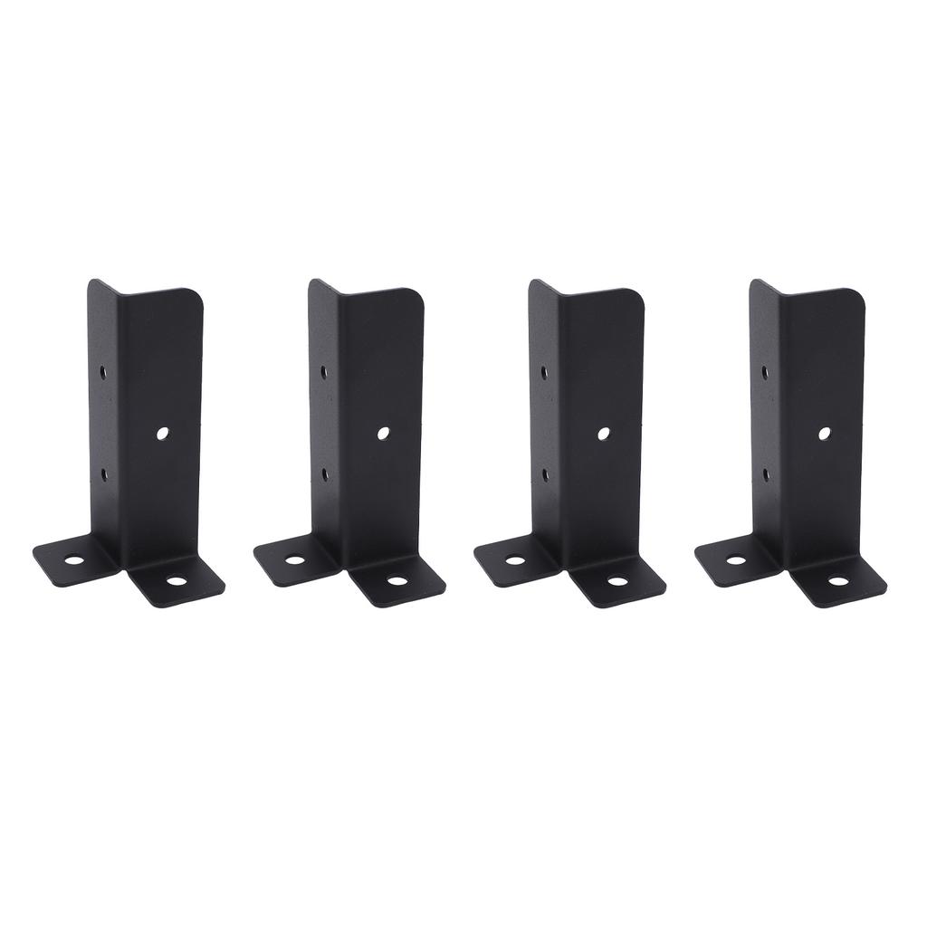 4 комплекта опорных кронштейнов для столбов, металлические базовые кронштейны, монтажный комплект для поддержки террасы, сверхпрочные, для забора, крыльца, перил, поручней