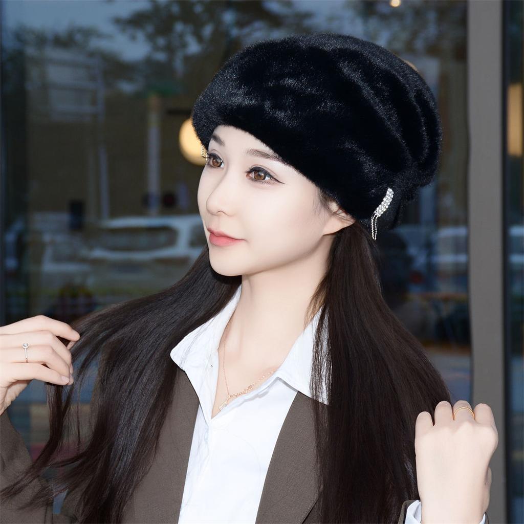 New Women's Warm Ear Protection Fashionable Headgear Mother's Thickened Middle-aged and Elderly Winter Hat