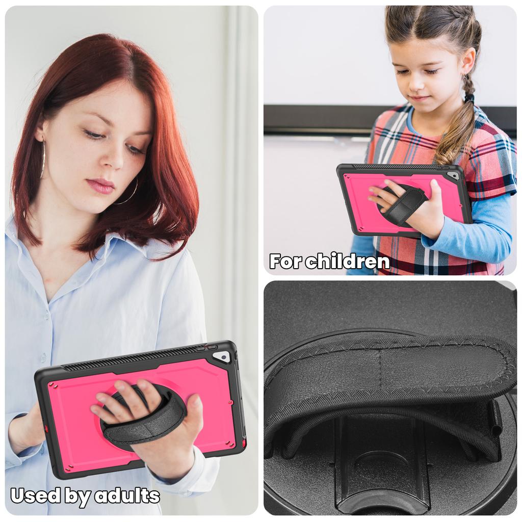 Tablet Case For iPad 10.2 (2021)/(2020)/(2019)/Air 10.5 inch (2019)/Pro 10.5-inch (2017) PC + TPE Cover with Shoulder Strap