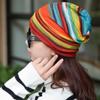 Keep Warm Fashion Multifunction Turban Hat Casual Hat Stripe Print