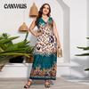 Summer Women's Dress Plus Size Dresses Bohemian Printed Long Dresses