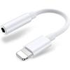 Audio Jack Adapter Cable - Phonillico - Compatible iPhone 13/12/11/SE - Listen To Music - Video - White