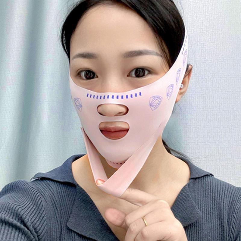 Женский бандаж для похудения подбородка и щек, подтягивающий пояс, двухслойный V-образный формирователь для лица, ремешок для лица против морщин, уход за кожей, косметические инструменты