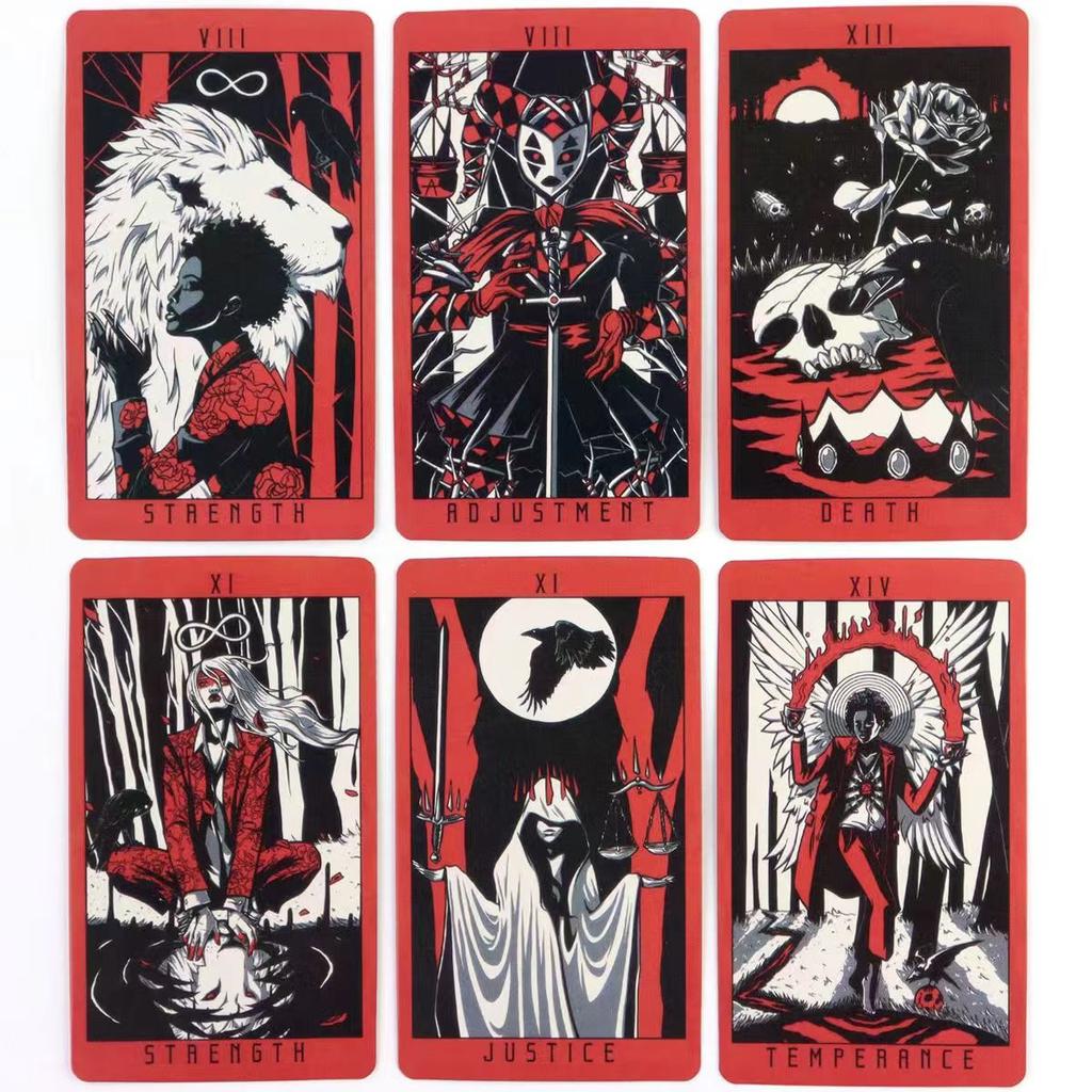 Lost Hollow Tarot with Guidebook for Beginners with Red Gilded Edges 10.3*6cm