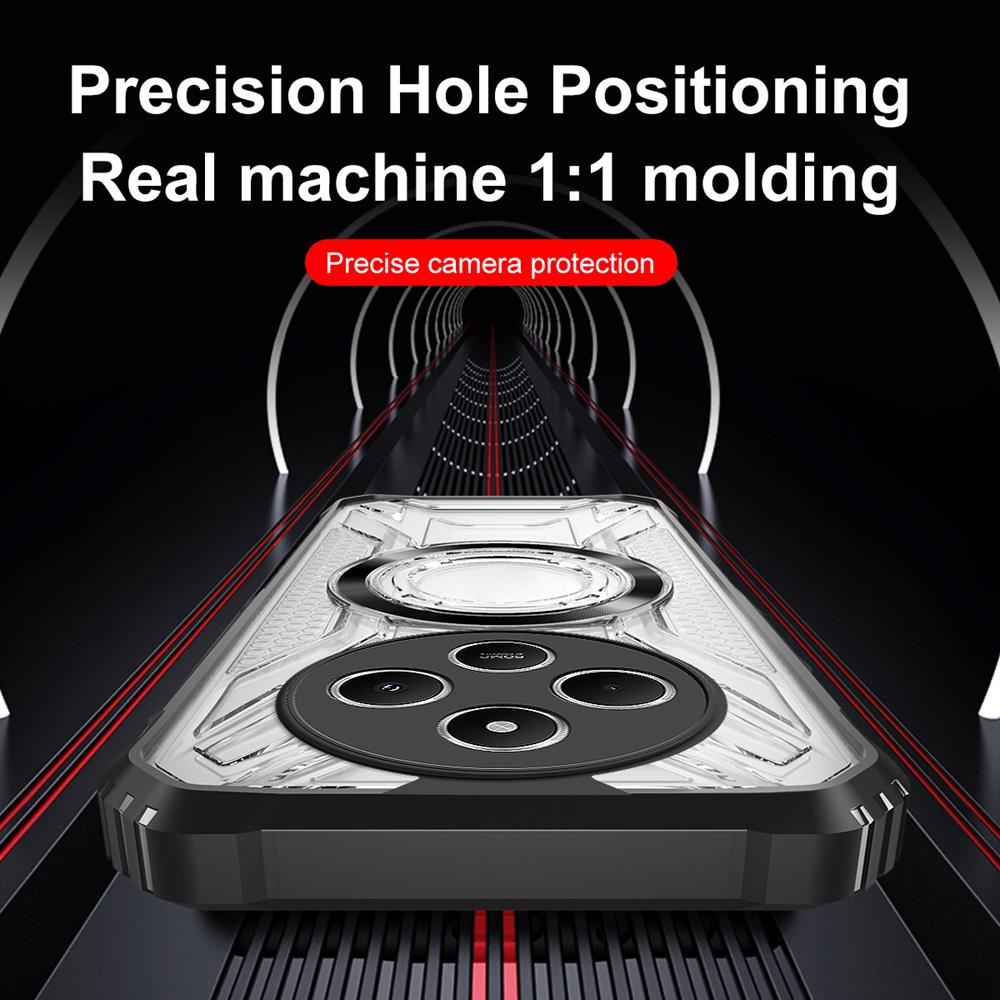 KEYSION Прозрачный магнитный чехол для Realme 13 5G 12 12X 5G Сверхпрочный противоударный чехол для задней панели телефона для OPPO Realme 11 5G 11X 5G