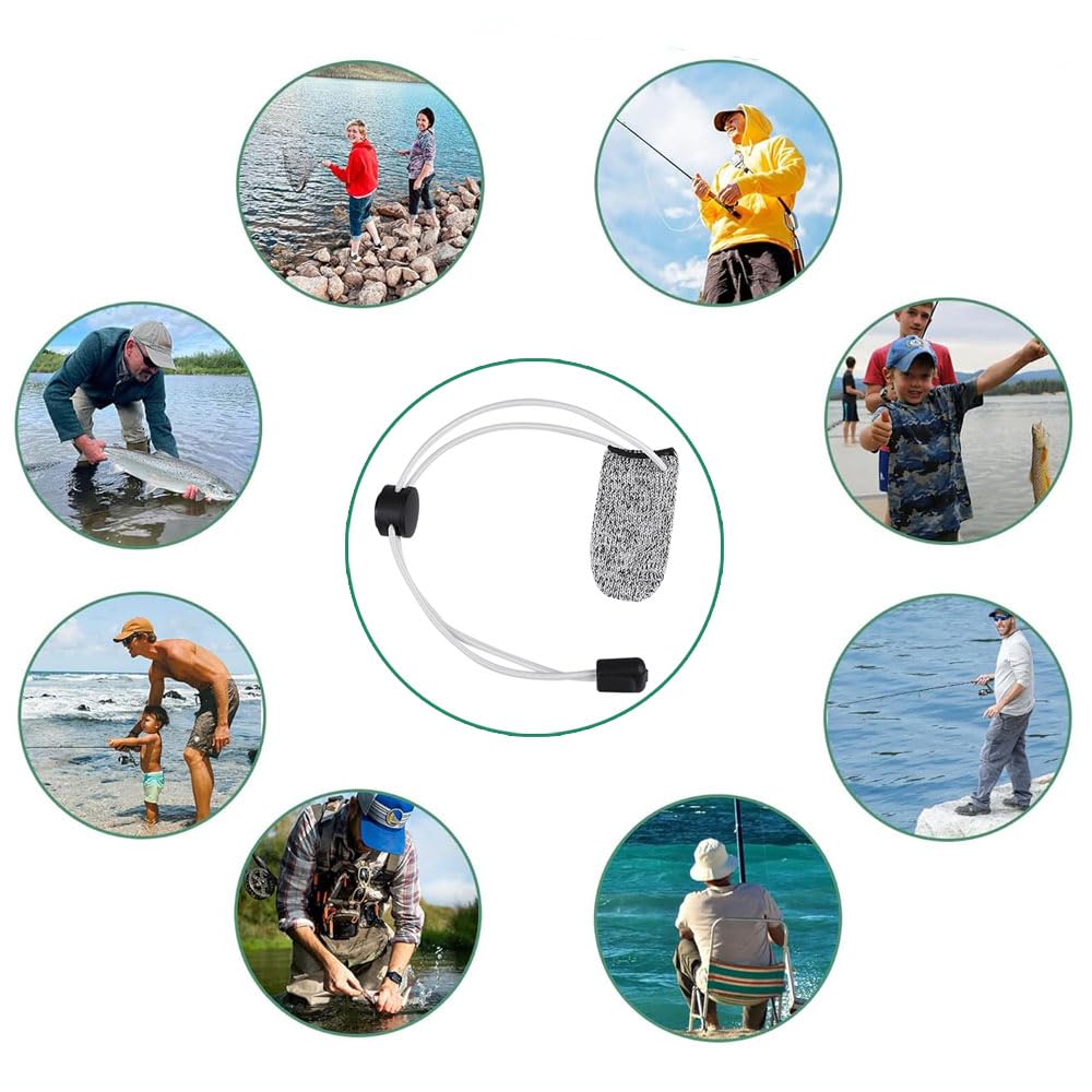 Набор из 2 перчаток для рыбалки на один палец с устойчивыми к порезам защитными напальчниками, нескользящие, регулируемые, дышащие, надежная защита, портативные, для заброса