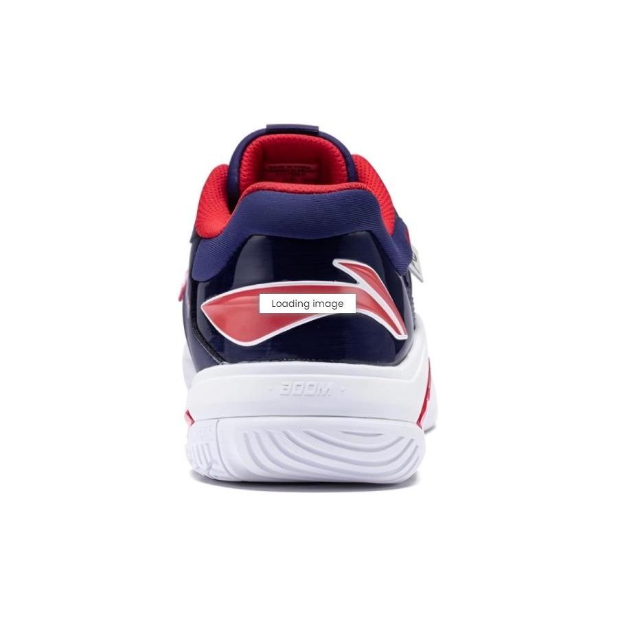 Li Ning Thunder Series Pro Удобные амортизирующие нескользящие износостойкие низкие кроссовки для бадминтона Унисекс Белые синие AYAT009-3