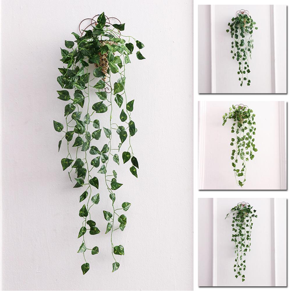 Искусственные растения, листья, лоза из ротанга, искусственные цветы, настенный декор для зелени