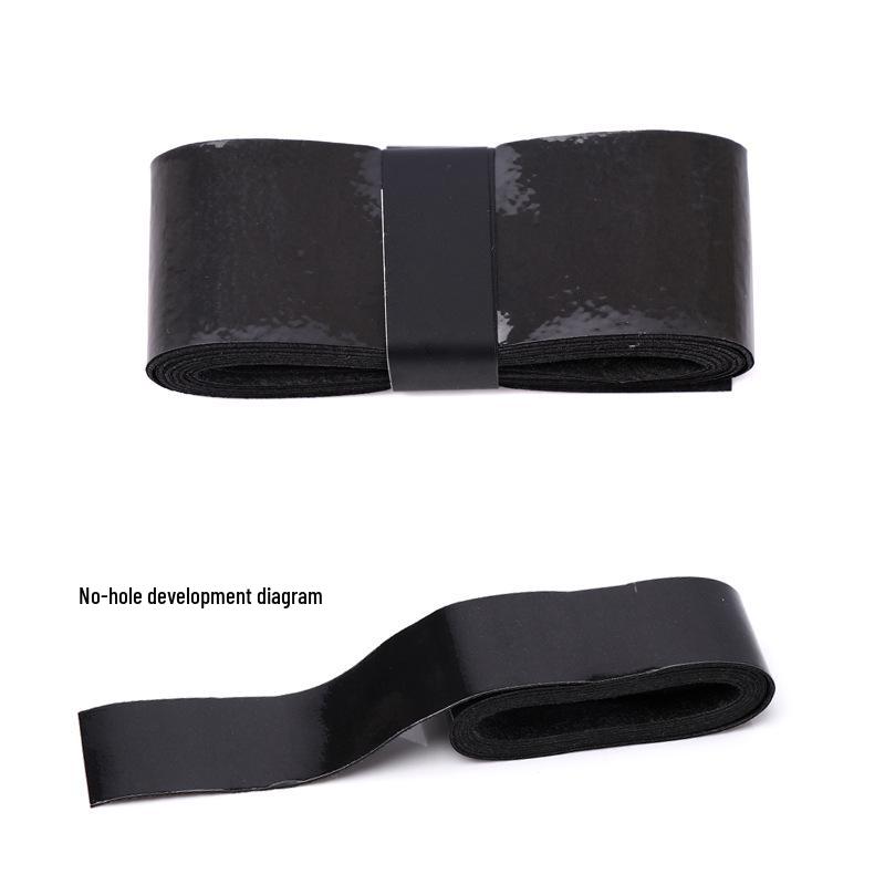 Elastic Perforated PU Leather Overgrip for Badminton, Tennis & Table Tennis Rackets, Fishing Rods with Ribbed Sweatband