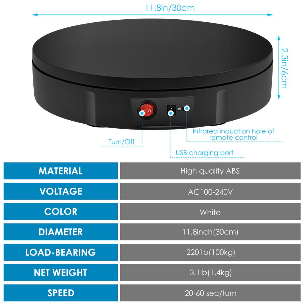 30/42/52СМ 100КГ Вращающаяся Подставка для Демонстрации 360° Панорамный Автоматический Демонстрационный Стол Фотофон Фотобудка Вращающаяся Платформа