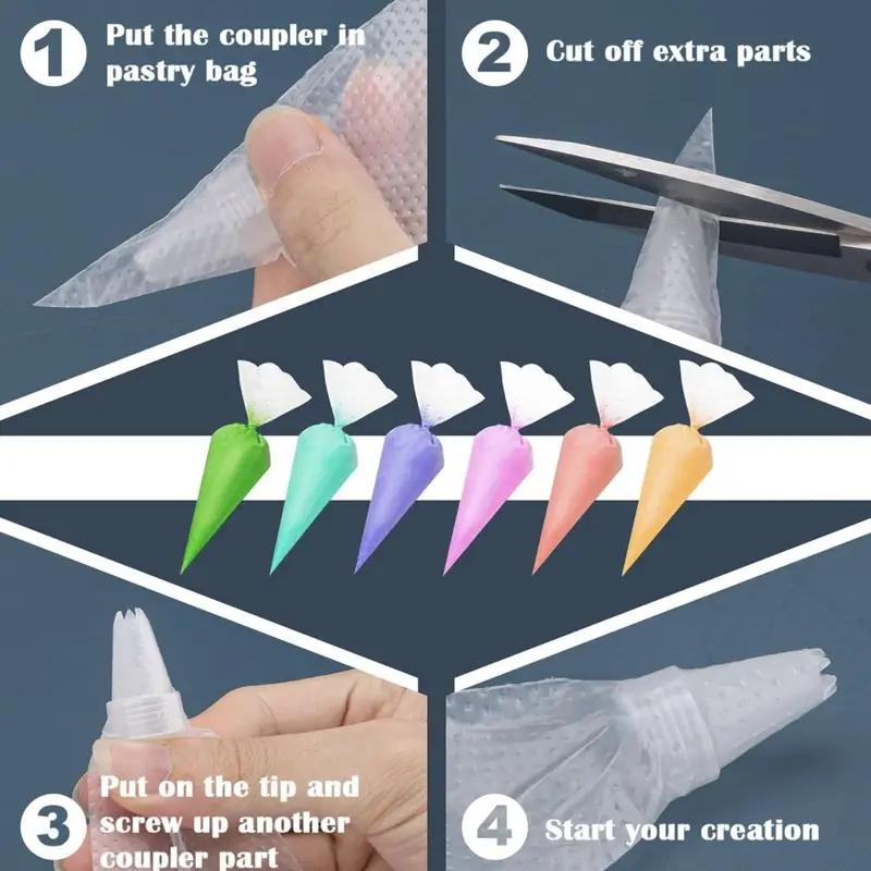 100PCS/Lot Pastry Piping Sleeves Leak Disposable Bag Confectionery Cake Accessories Baking Decorations Pocket Syringe Icing Cream Squeezing