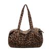 Сумка на плечо с леопардовым принтом, большая вместимость, сумка-тоут для поездок