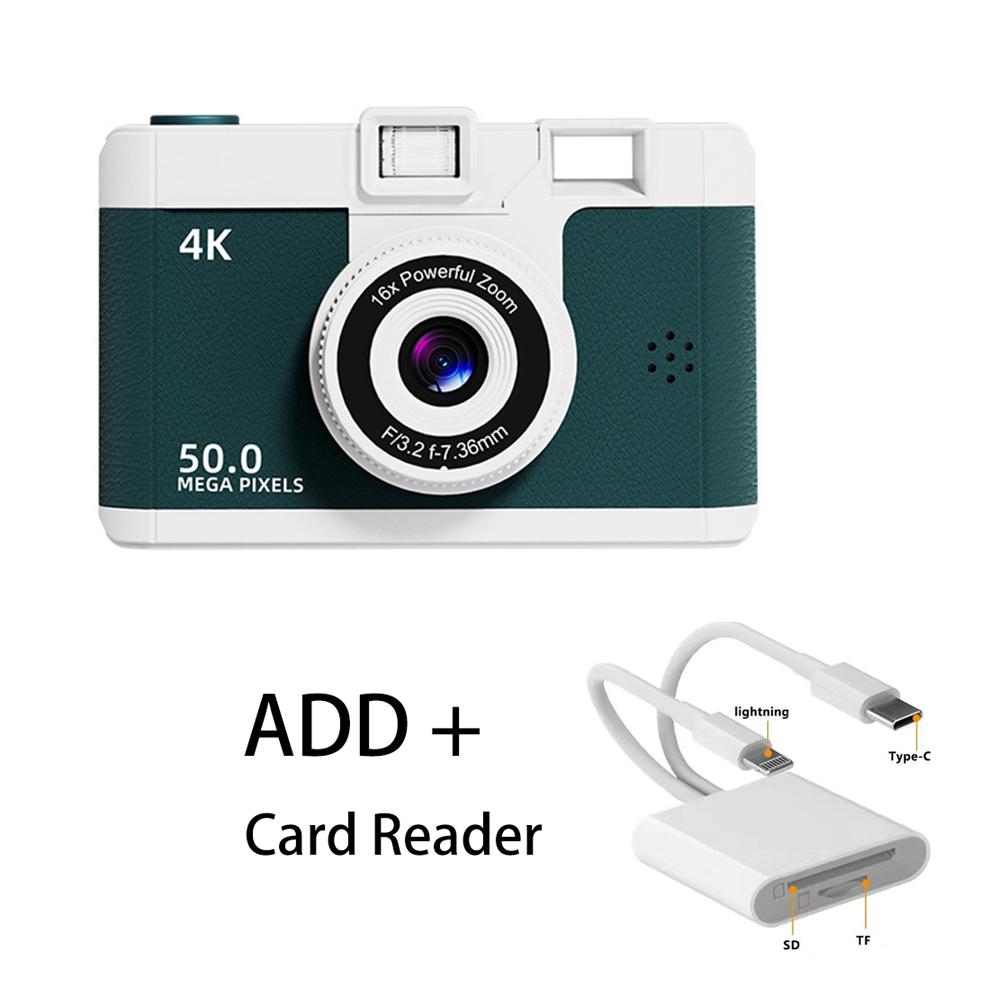 Фотоаппарат с двумя камерами Ретро-компактные камеры HD 1080P Цифровая фотокамера Детские подарки на день рождения Аудио- и видеокарта