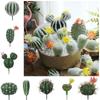 Реалистичный имитация кактуса Милые искусственные растения кактуса Искусственный кактус в горшке для офиса