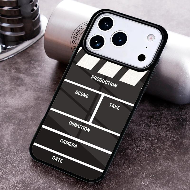 Clapperboard Phone Case For iPhone 17 16 15 14 13 12 11 Pro Max Plus 17Air Soft Silicone Cover