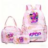 Kpop The Huntress Girl Group Print Student Backpack Set 3-Piece Large Capacity Fashion School Bag Shoulder Bag Pencil Case